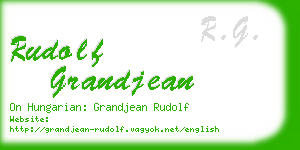 rudolf grandjean business card